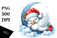 Cute Baby Swan Christmas Clipart Product Image 1