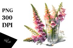 Large Foxglove Watercolor | Clipart Product Image 3