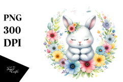 Cute Sleeping Baby Rabbit | Sublimation | Clipart Product Image 1