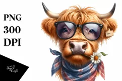 Cow Goofy Flower Cow Portrait | Clipart Product Image 1