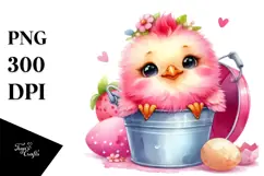 Colorful Chicken in Bubbly Bucket PNG Product Image 1