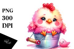 Colorful Chicken in Bubbly Bucket PNG Product Image 1