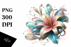 Colorful Jar with Hyacinth PNG Product Image 3