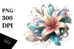 Colorful Jar with Hyacinth PNG Product Image 1