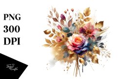 Colorful Bouquet with Colorful Violet Splash | Sublimation | Product Image 1