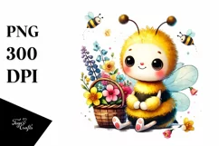 Colorful Baby Bee, Transparent PNG Product Image 1
