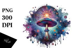 Vibrant Mushroom Tarot, Magical PNG Product Image 1