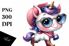 Baby Unicorn Sunglasses Cowboy Boots Product Image 1