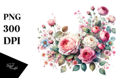 Colorful Pink Roses, Transparent PNG Product Image 1