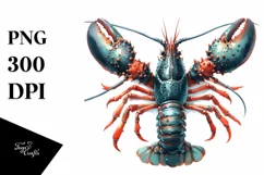Watercolor Lobster Cocktail Adorned | Sublimation | Clipart Product Image 3
