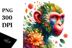 Vibrant Watercolor Monkey Abstract, 20 oz Tumbler Product Image 1