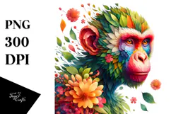 Vibrant Watercolor Monkey Abstract, 20 oz Tumbler Product Image 1