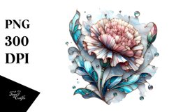 Wooden Stained Carnation Metallic Clipart Product Image 3