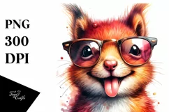 Funny Squirrel Portrait with Sunglasses | Clipart Product Image 1