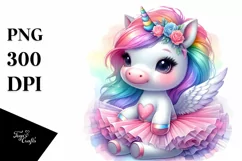 Colorful Baby Unicorn in Tutu Product Image 1