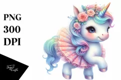 Colorful Baby Unicorn in Tutu Product Image 3