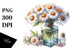 Colorful Watercolor Bottle Clipart\ Product Image 1