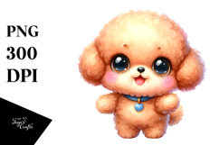 Cute Bichpoo Dog with Big Eyes, PNG Product Image 1