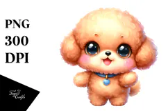 Cute Bichpoo Dog with Big Eyes, PNG Product Image 1