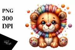 Colorful Baby Plush Lion | Clipart Product Image 1