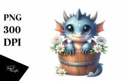 Cute Baby Dragon, Transparent PNG Product Image 1