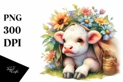 Colorful Baby Cow Playing Hide and Seek Product Image 3