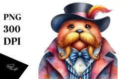 Colorful Whimsical Walrus | Wearing Musketeer Suit Product Image 1