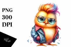 Revolted Baby Chicken Posing PNG Product Image 1