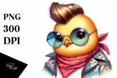 Revolted Baby Chicken Posing PNG Product Image 1