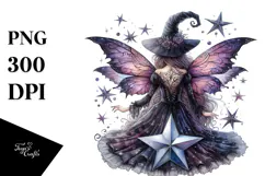 Gothic Fairy on Star PNG Product Image 1