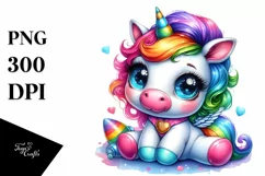 Funny Baby Unicorn PNG Product Image 3