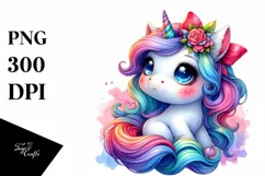 Funny Baby Unicorn PNG Product Image 3
