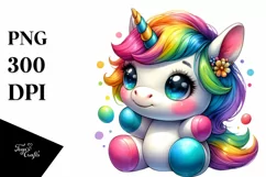 Funny Baby Unicorn PNG Product Image 3