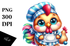 Vibrant Baby Rooster with Goofy Eyes, PNG Product Image 1