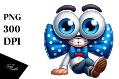 Exaggerated Cat with Bow Tie PNG Product Image 1