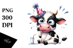 Exaggerated Holstein Cow PNG Product Image 1