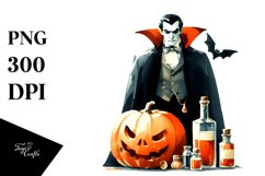 Simple Halloween Clipart with Dracula | Sublimation | Product Image 1