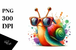 Sublimation, png, summer, sticker, flower, snail, quirky, Product Image 3