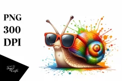 Sublimation, png, summer, sticker, flower, snail, quirky, Product Image 1