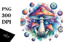Magical Mushroom Tarot, Vibrant PNG Product Image 1