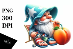 Detailed Digital Painting Pastel Beach Gnome Product Image 1