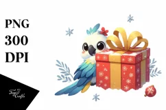 Cute Baby Macaw Winter PNG Product Image 3