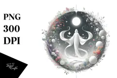 Simple Witch Digital Painting PNG Product Image 1