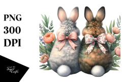 Creative Bunnies, Back View, High-Res PNG Product Image 1