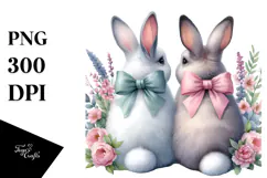 Creative Bunnies, Back View, High-Res PNG Product Image 1
