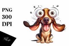 Crazy Looking Furry Bloodhound | Sublimation | Clipart Product Image 3