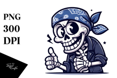 Dramatic Sass Skull PNG Product Image 1