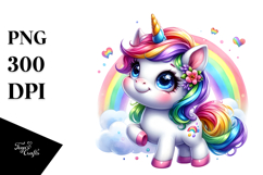 Cute Vibrant Unicorn PNG Product Image 1