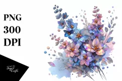 Sublimation, png, summer, sticker, flower, abstract, shiny, Product Image 1