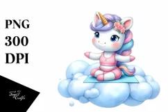 Baby Unicorn Yoga Instructor | Sublimation | Clipart Product Image 3